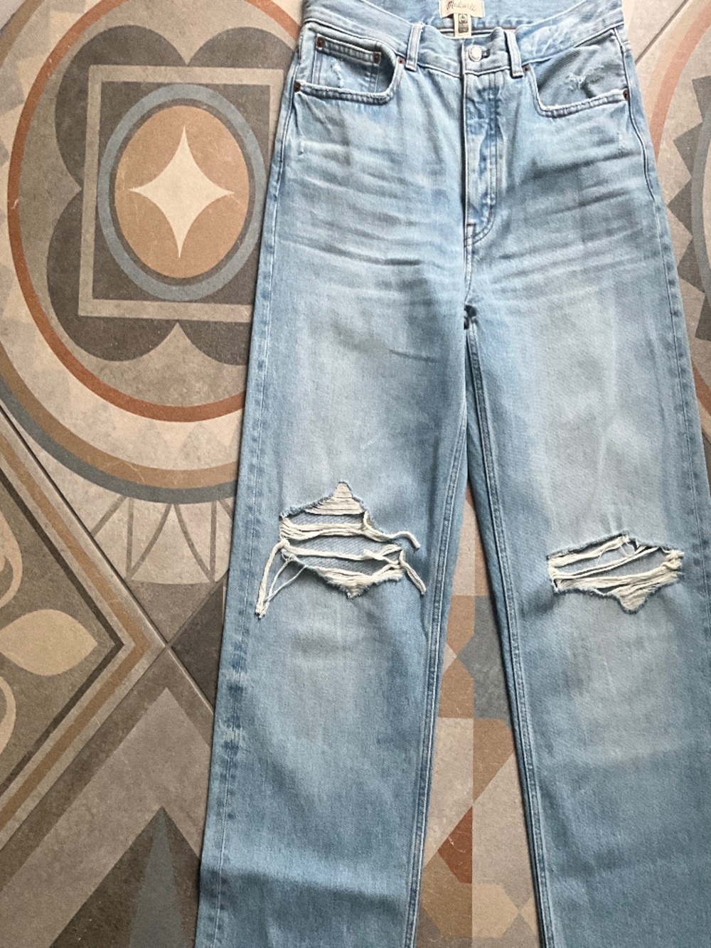 Madewell Low-Slung Baggy Jeans Hallstead Wash Size 26 - Picture 10 of 12